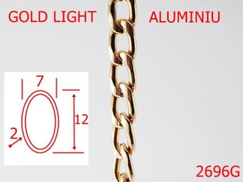 Lant aluminiu 7 mm 2 gold light 7I5 2696G de la Metalo Plast Niculae & Co S.n.c.