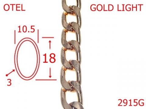 Lant otel 10.5 mm 3 gold light 7H2 2915G de la Metalo Plast Niculae & Co S.n.c.