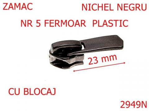 Cursor fermoar metal Nr.5 nichel negru 2D1 2949N de la Metalo Plast Niculae & Co S.n.c.