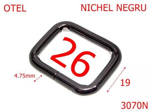 Inel dreptunghiular 26 mm 4.75 nichel negru 3G5 3070N de la Metalo Plast Niculae & Co S.n.c.