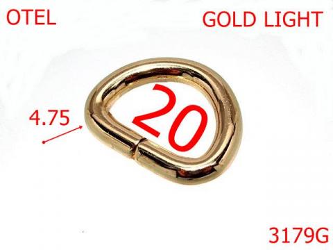 Inel D 20 mm 4.75 gold light 3F5 3179G