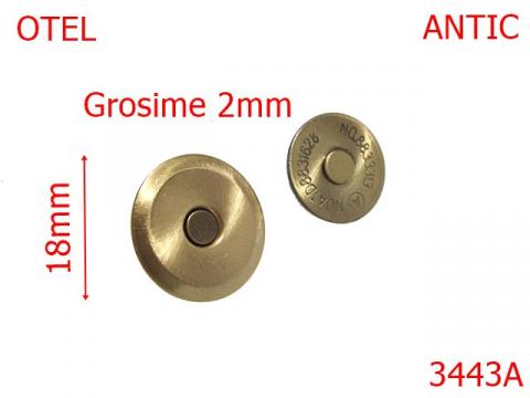 Magnet plat 18 mm antic 15B1, 3443A