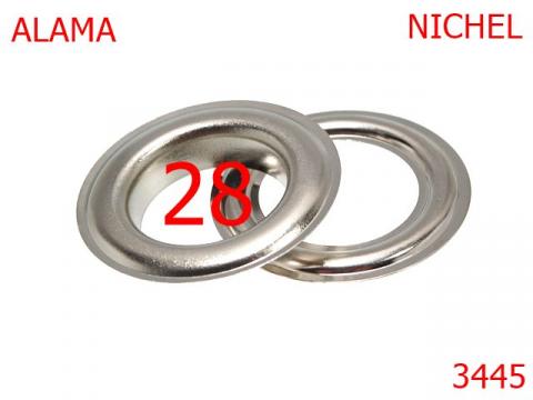 Ochet inoxidabil din alama 28 mm nichel 2A3 3445 de la Metalo Plast Niculae & Co S.n.c.