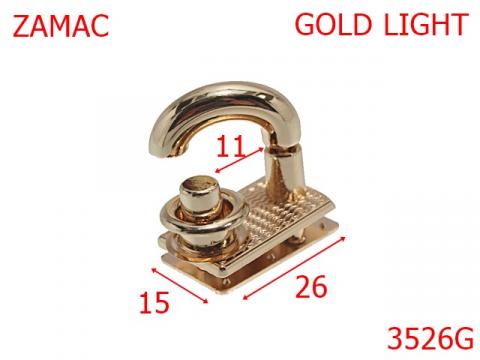 Inchizatoare pe ochet 26x15 mm gold light 2F3 3526G de la Metalo Plast Niculae & Co S.n.c.