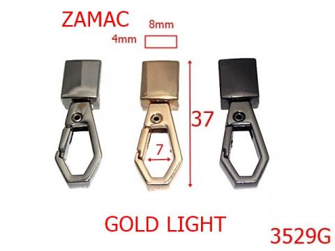 Carabina lacas dreptunghiular 8x3 mm gold 3529G de la Metalo Plast Niculae & Co S.n.c.