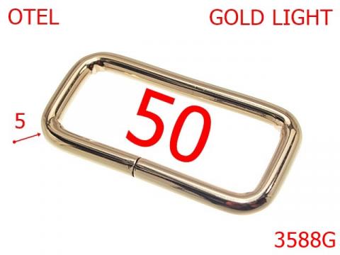 Inel dreptunghiular 5 0x5 50 mm 5 gold light 3K1 3588G