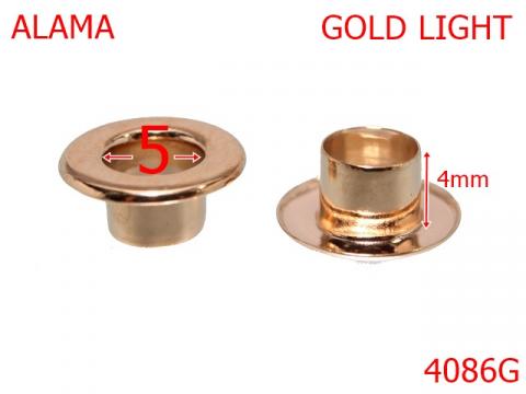 Ochet alama 5 mm gold light 4086G de la Metalo Plast Niculae & Co S.n.c.