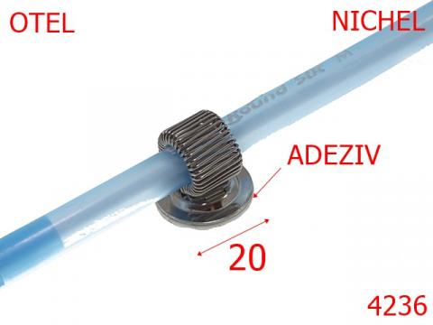 Suport pix baza adeziva 20 mm otel nichel 4236 de la Metalo Plast Niculae & Co S.n.c.