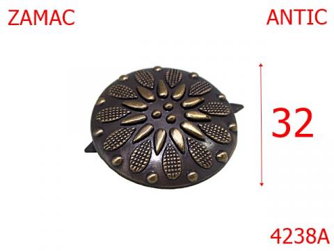 Ornament rotund pentru marochinarie 4238A de la Metalo Plast Niculae & Co S.n.c.