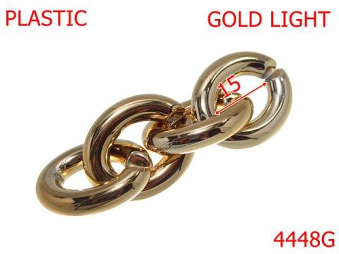 Za ovala lant material plastic 15 mm plastic gold 4448G de la Metalo Plast Niculae & Co S.n.c.