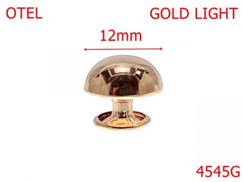 Bumb calota semisferica 12 mm otel gold light 4545G