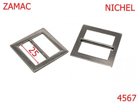 Catarama de reglaj curea 25 mm zamac nichel 1C4, 4567 de la Metalo Plast Niculae & Co S.n.c.