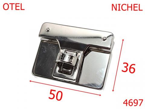 Inchizatoare geanta dama 50x35 mm otel nichel 4697 de la Metalo Plast Niculae & Co S.n.c.