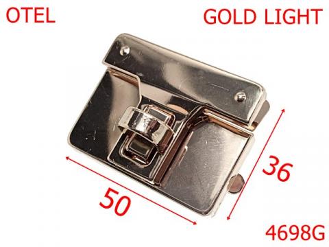 Inchizatoare geanta dama 50x35 mm otel gold 4698G de la Metalo Plast Niculae & Co S.n.c.