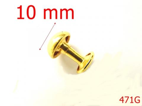 Bumbi 10 mm gold / dublu 10 mm gold 471G