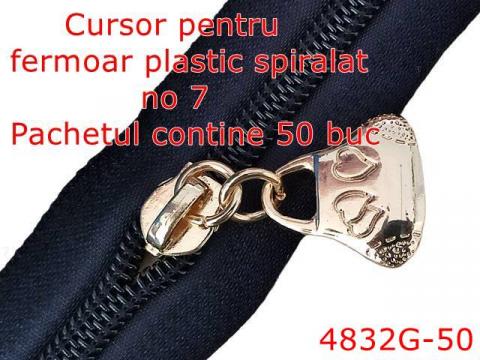 Cursor fermoar spiralat din plastic 4832G 50