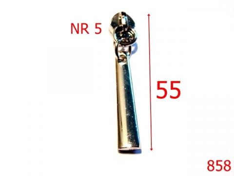 Cursor fermoar plastic Nr 5 mm nichel 858
