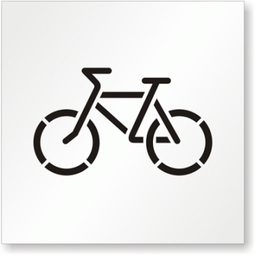 Sablon cu simbol pentru bicicleta