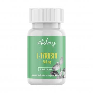 Supliment Vitabay L-Tyrosine (L-Tirozina), 500 mg 60 capsule de la Krill Oil Impex Srl