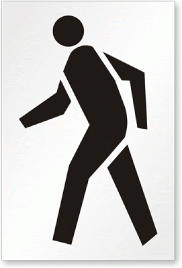 Sablon de podea: grafica de mers pe jos de la Prevenirea Pentru Siguranta Ta G.i. Srl