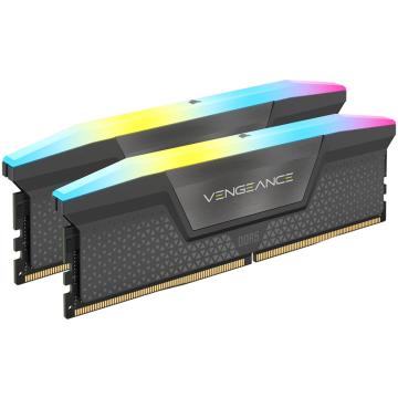 Memorie RAM Corsair, 32GB, DDR5, 4800MT/s, 1.40V, RGB, Gri de la Etoc Online