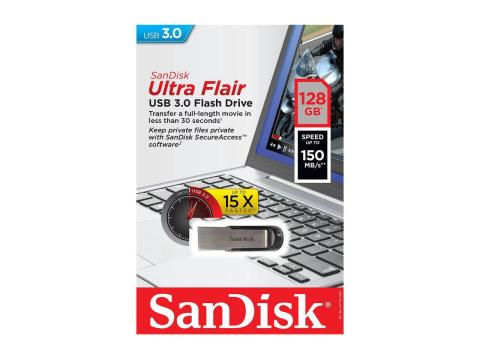 Memorie USB SanDisk Ultra Flair, 128GB, USB 3.0 de la Etoc Online