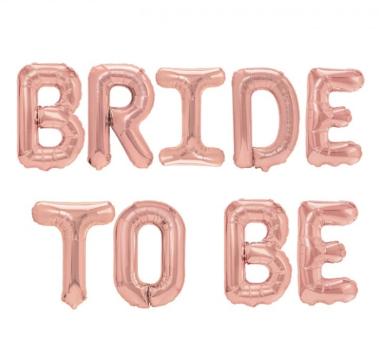 Set baloane folie Bride To Be rose gold 40cm