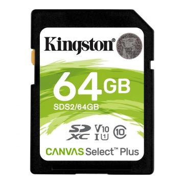 Card de memorie SD Kingston Canvas Select Plus 64GB, Class