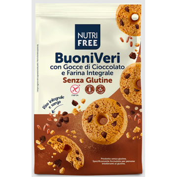 Biscuiti BuoniVeri cu bucati de ciocolata, fara gluten 250g de la Naturking Srl