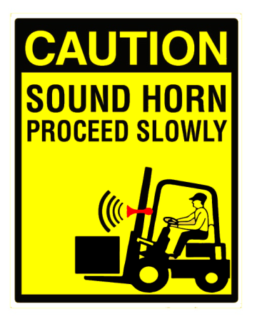 Semn Sign caution sound horn proceed slowly de la Prevenirea Pentru Siguranta Ta G.i. Srl