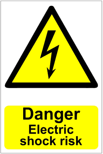 Semn Sign danger electric shock risk