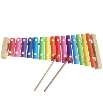 Jucarie xilofon din lemn, 15 note muzicale din lemn