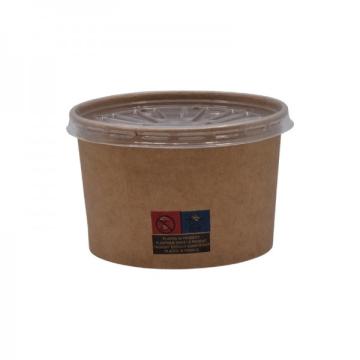 Bol supa, carton kraft, cu capac, 473ml|16oz (25buc) de la Practic Online Packaging Srl