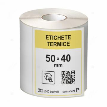 Etichete in rola, termice 50 x 40 mm, 5000 etichete/rola