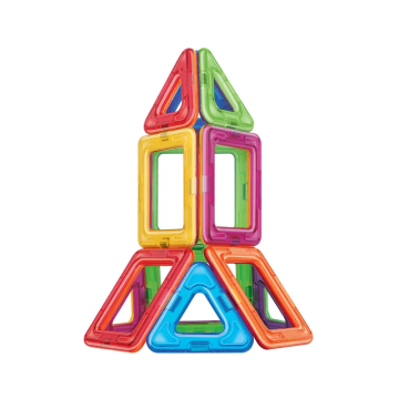 Joc set magnetic de construit, forme geometrice, 36 piese de la Saralma Shop Srl