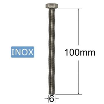 Surub inox M6x100mm cap hexagonal - 25buc/cutie