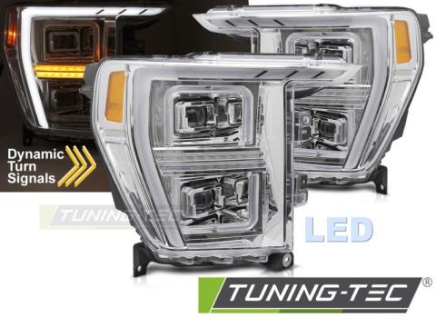 Faruri LED Headlights Tube Light Crom Ford F150 MK14 20-23