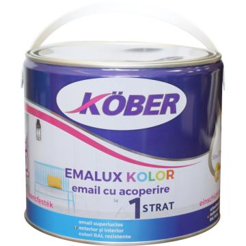 Vopsea email superlucios Kober Emalux Kolor, 2,5 litri