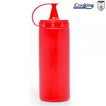 Sticla dispenser pentru sosuri 700 ml, rosu, Chef Line