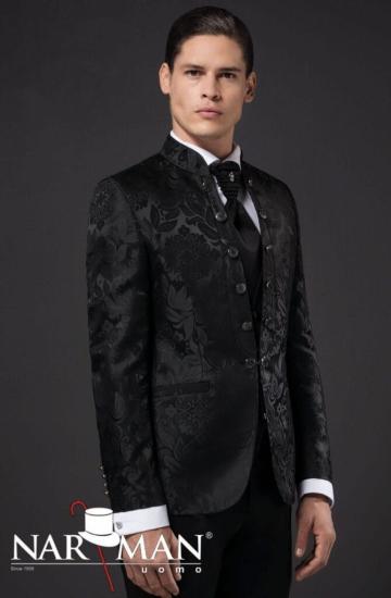 Costume barbati - Smoking tunica, floral print - FLR002 de la Narman - Tuxedo
