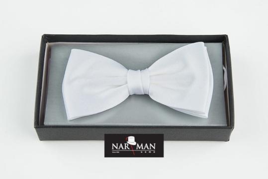 Papion alb matase de la Narman - Tuxedo