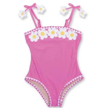 Costum de baie fetite, intreg, Crochet Pink Shade Critters de la Stiki Concept Srl