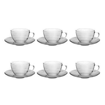 Set servire cafea, ceai 12 piese, cesti cu farfurioare de la Kalina Textile SRL