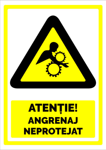 Indicator atentie angrenaj neprotejat