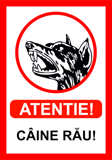 Indicator atentie caine rau