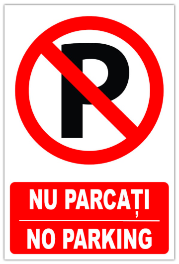 Indicator nu parcati no parking