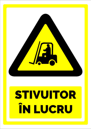 Indicator pentru stivuitor in lucru