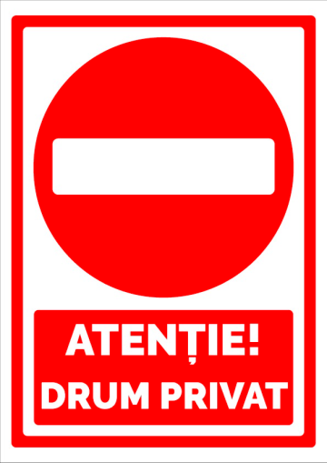 Indicator atentie drum privat