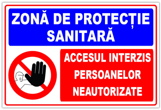 Panou pentru zona de protectie sanitara