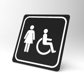 Placuta neagra pentru femeie cu persoana cu handicap de la Prevenirea Pentru Siguranta Ta G.I. Srl